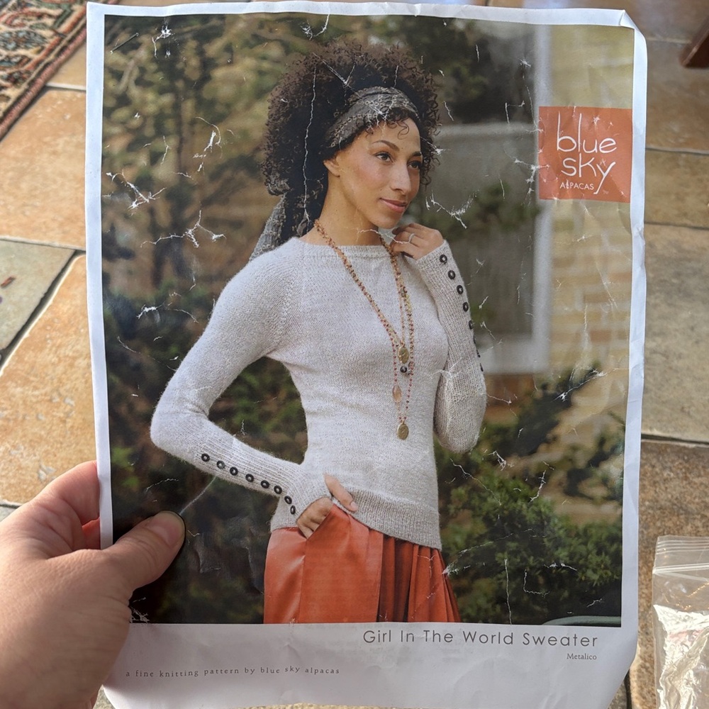 Blue Sky Alpacas pattern and yarn